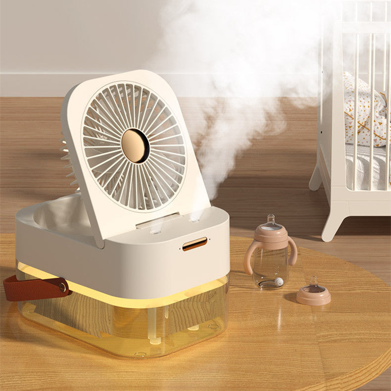 Desktop Humidifier Silent Remote Control Timing Dual Spray Humidification Fan